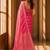 Pink woven design zari organza banarasi saree
