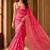 Pink woven design zari organza banarasi saree