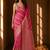 Pink woven design zari organza banarasi saree