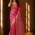 Pink woven design zari organza banarasi saree