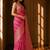 Pink woven design zari organza banarasi saree