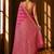 Pink woven design zari organza banarasi saree