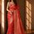 Red leheriya zari organza banarasi saree
