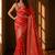 Red leheriya zari organza banarasi saree