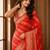 Red leheriya zari organza banarasi saree
