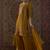 Mustard embroidered silk blend kurta trouser dupatta set