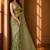 Olive floral zari organza banarasi saree