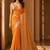 Orange woven design zari organza banarasi saree
