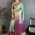 Blue woven design kanjeevaram sarees with unstitched blouse piece