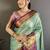 Blue woven design kanjeevaram sarees with unstitched blouse piece