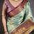 Blue woven design kanjeevaram sarees with unstitched blouse piece