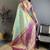 Blue woven design kanjeevaram sarees with unstitched blouse piece