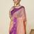 Peach ethnic motifs woven design zari maheshwari saree with unstitched blouse
