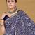 Blue printed sarees & blouse piece