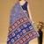 Blue printed sarees & blouse piece