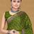 Green printed sarees & blouse piece
