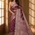 Purple woven design zari organza banarasi saree