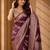 Purple woven design zari organza banarasi saree