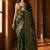 Green woven design zari organza banarasi saree