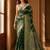 Green woven design zari organza banarasi saree