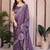 Lavender lavender rangoli silk embroidery saree