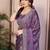 Lavender lavender rangoli silk embroidery saree
