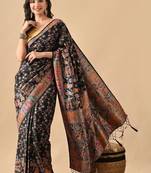 Black woven design paithani sarees