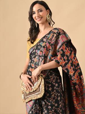 Black woven design paithani sarees 5
