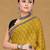 Yellow printed sarees & blouse piece