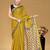 Yellow printed sarees & blouse piece