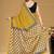 Yellow printed sarees & blouse piece