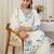 Off white embroidered pure cotton kurta trouser dupatta set