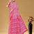 Pink printed sarees & blouse piece