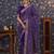 Violet embroidered pure georgette saree