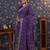 Violet embroidered pure georgette saree