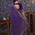 Violet embroidered pure georgette saree