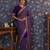 Violet embroidered pure georgette saree