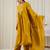 Yellow embroidered pure cotton kurta trouser dupatta set