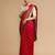 Red woven design banarasi saree with unstitched blouse