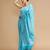Blue woven design banarasi saree with unstitched blouse