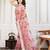 Mauve embroidered work saree with blouse piece