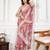 Mauve embroidered work saree with blouse piece