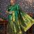 Green ethnic motif woven deisgn zari banarasi saree