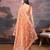 Orange floral embroidered saree