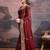 Maroon floral embroidered saree with blouse