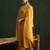 Mustard embroidered silk blend kurta trouser dupatta set