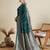 Green zari woven design saree with unstitched blouse
