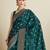 Green zari woven design saree with unstitched blouse