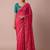 Pink embellished embroidered silk blend saree
