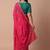 Pink embellished embroidered silk blend saree